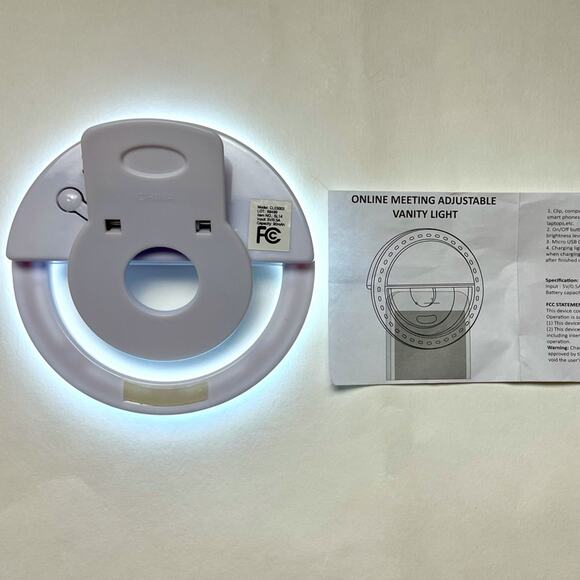 Poshmark Swag Online Meeting Adjustable Vanity Light w/Clip Micro USB Charger - Picture 3 of 14